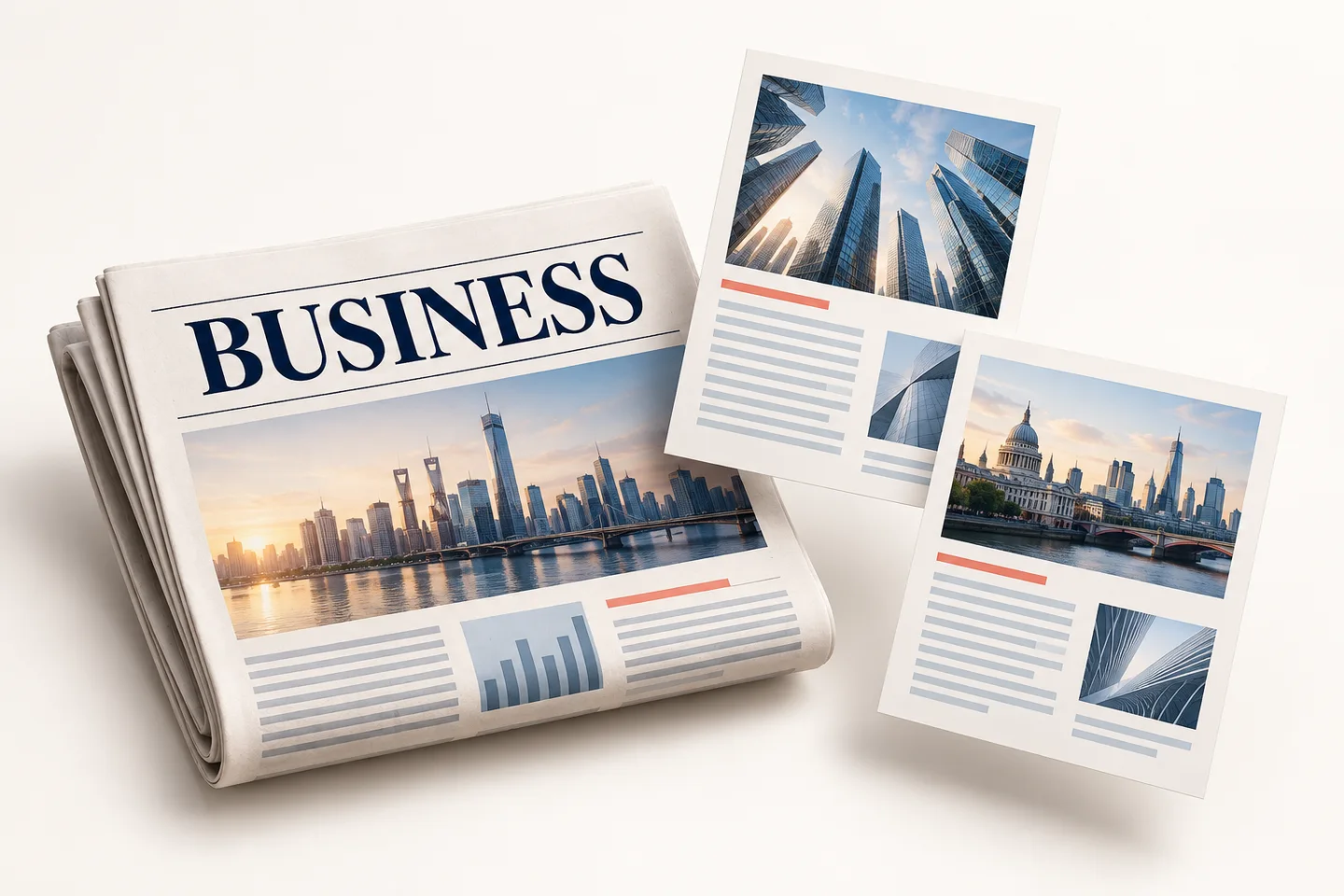 Generic newspaper and editorial publication cards